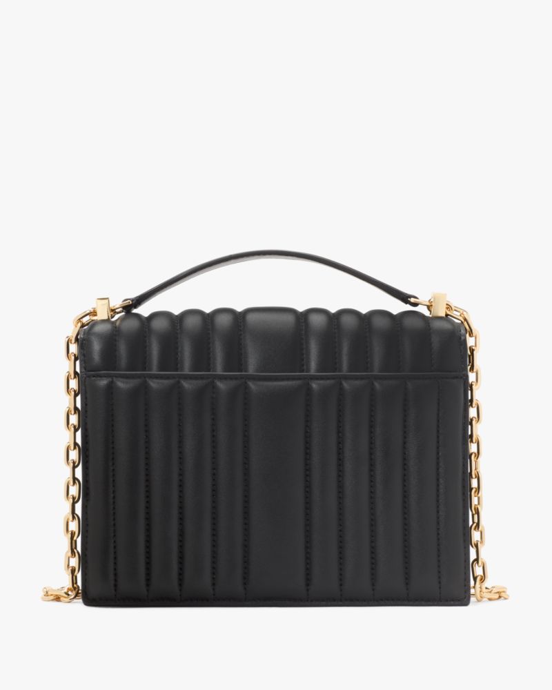 KateSpade Deco Quilted Chain Shoulder Bag Black