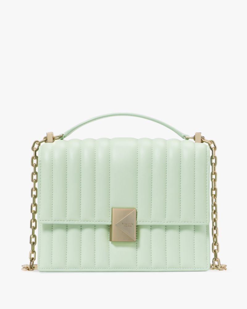 KateSpade Deco Quilted Chain Shoulder Bag Pistachio Ice