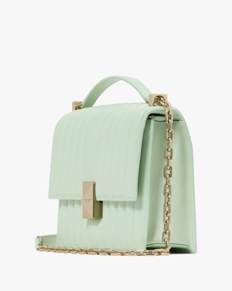 KateSpade Deco Quilted Chain Shoulder Bag Pistachio Ice
