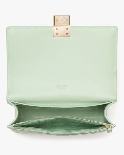 KateSpade Deco Quilted Chain Shoulder Bag Pistachio Ice