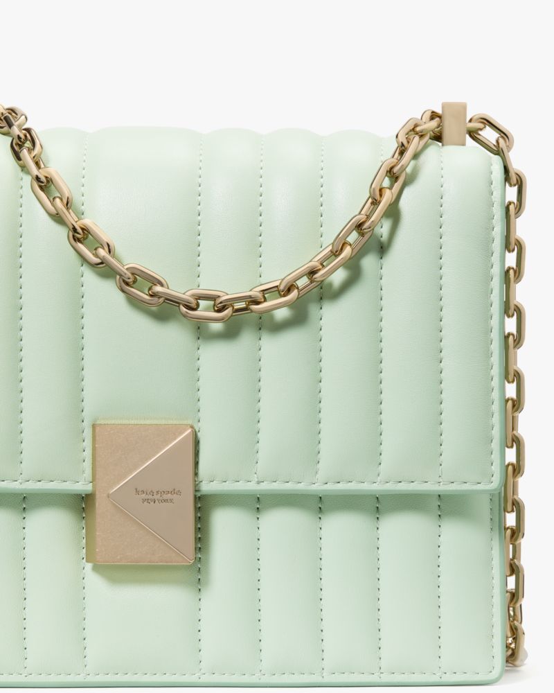KateSpade Deco Quilted Chain Shoulder Bag Pistachio Ice