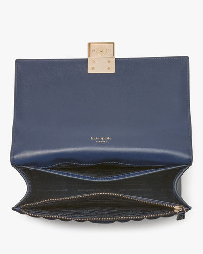 KateSpade Deco Quilted Chain Shoulder Bag Parisian Navy