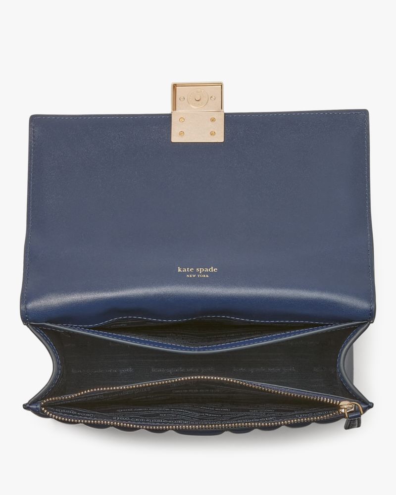 KateSpade Deco Quilted Chain Shoulder Bag Parisian Navy
