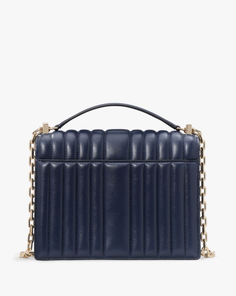 KateSpade Deco Quilted Chain Shoulder Bag Parisian Navy