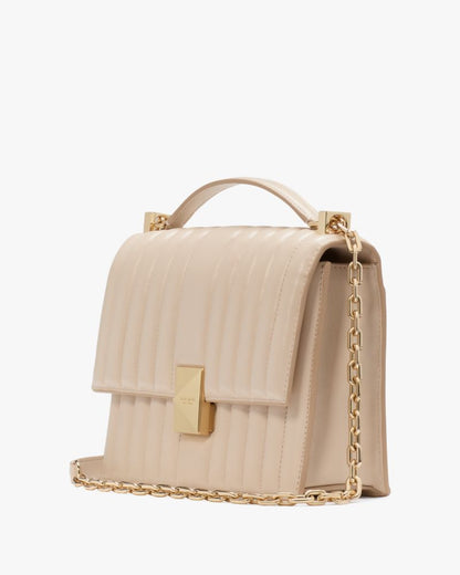 KateSpade Deco Quilted Chain Shoulder Bag Milk Glass