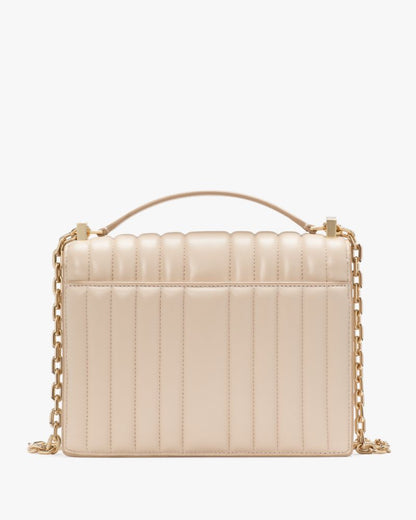 KateSpade Deco Quilted Chain Shoulder Bag Milk Glass