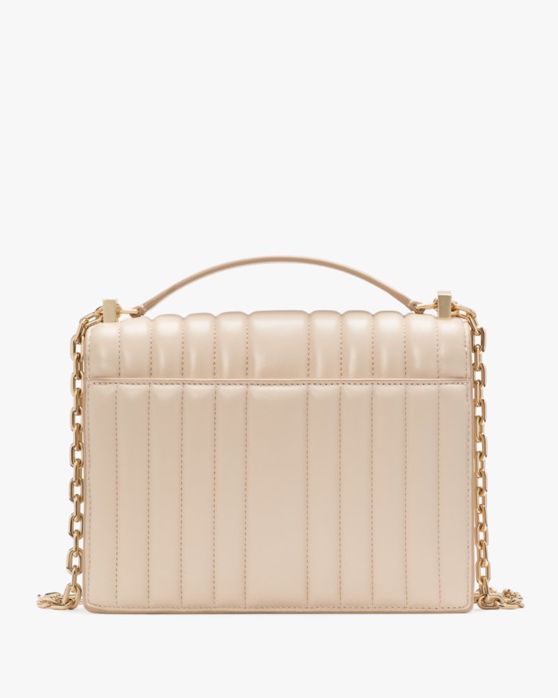 KateSpade Deco Quilted Chain Shoulder Bag Milk Glass