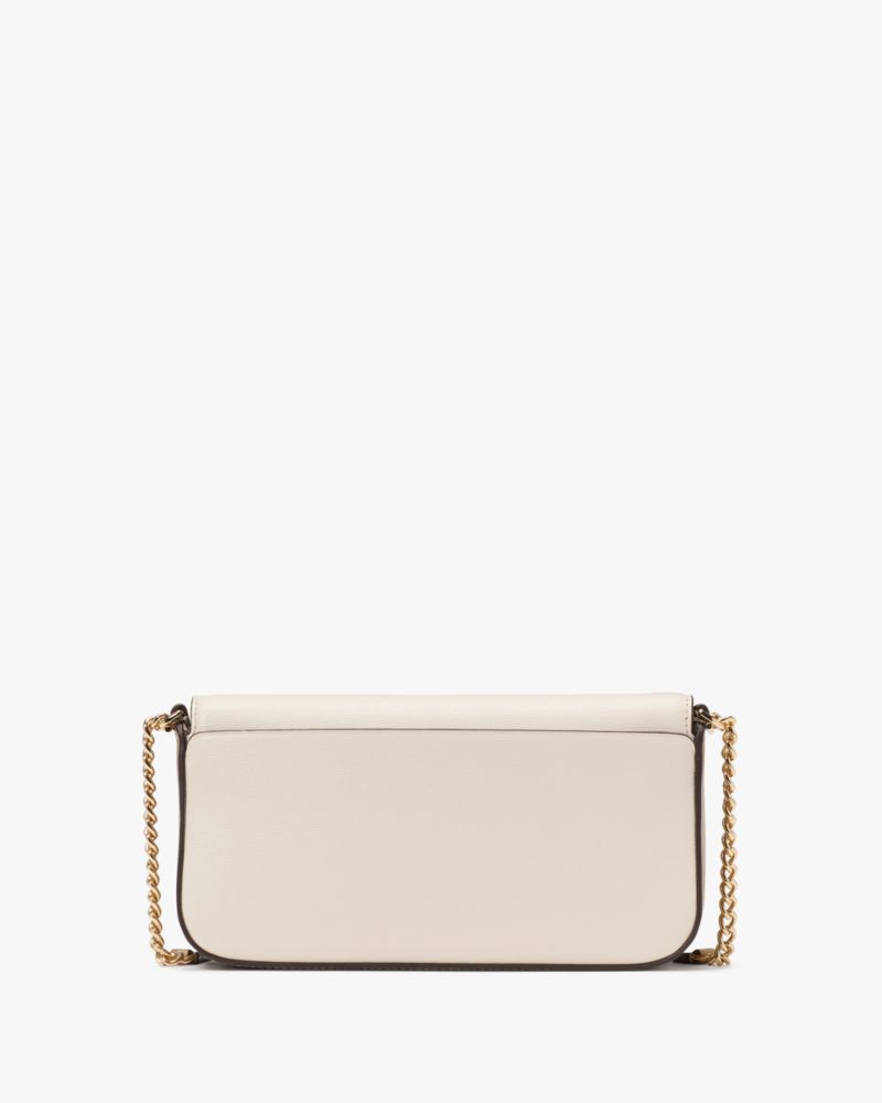 KateSpade Devin Colorblocked Flap Chain Wallet Timeless Taupe Multi