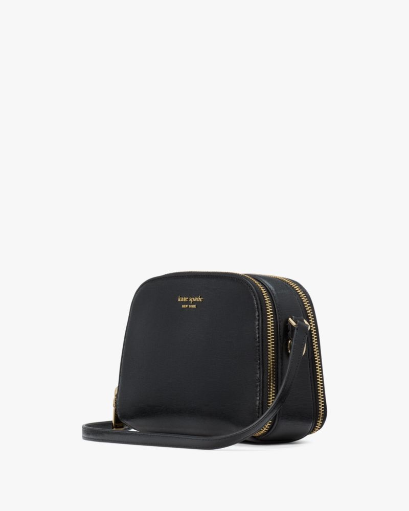 KateSpade Devin Double Zip Dome Crossbody Black