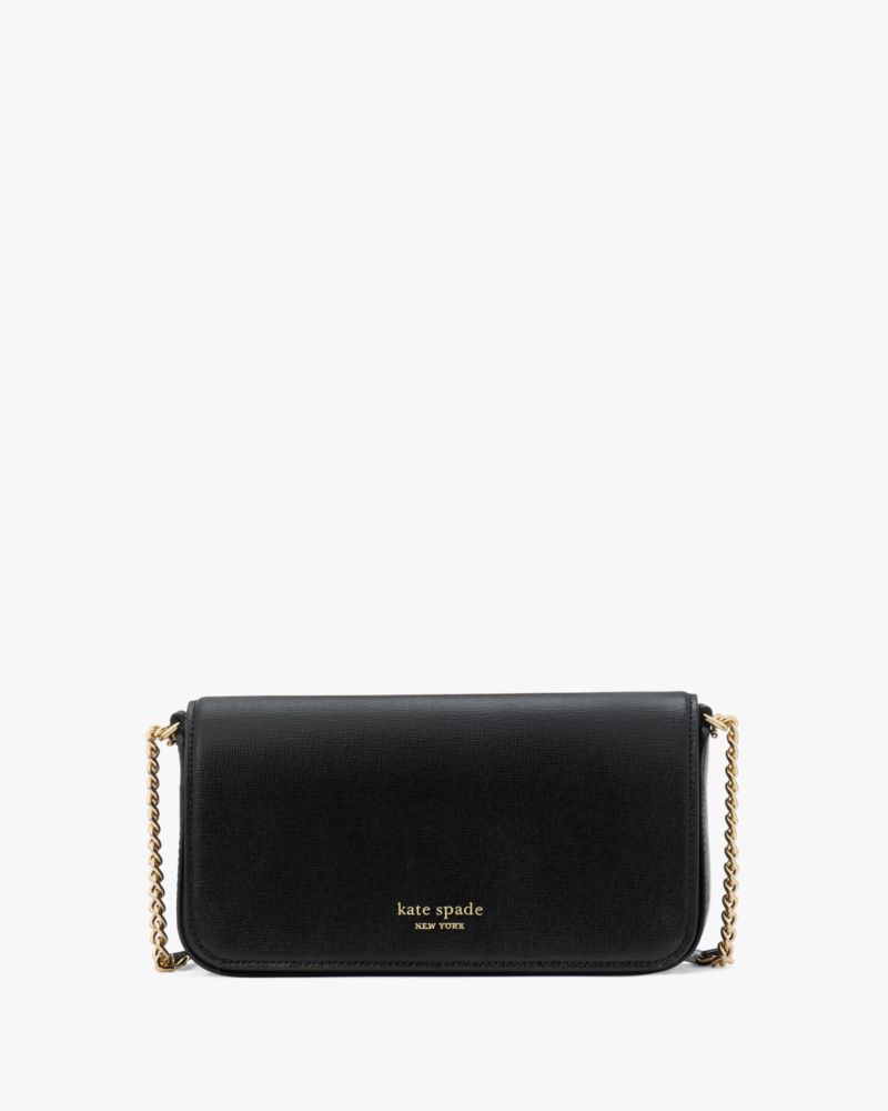 KateSpade Devin Flap Chain Wallet Black