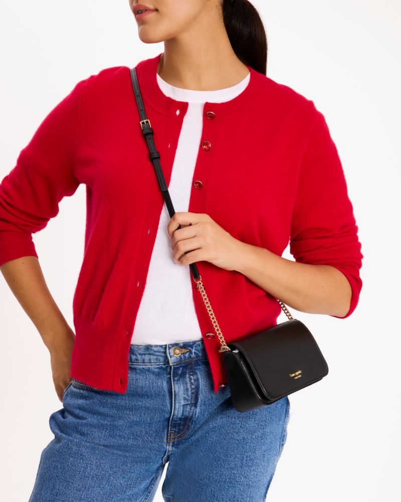 KateSpade Devin Flap Chain Wallet Black