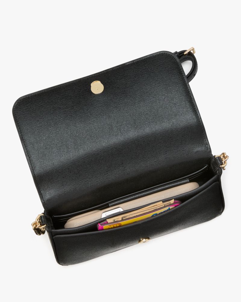 KateSpade Devin Flap Chain Wallet Black