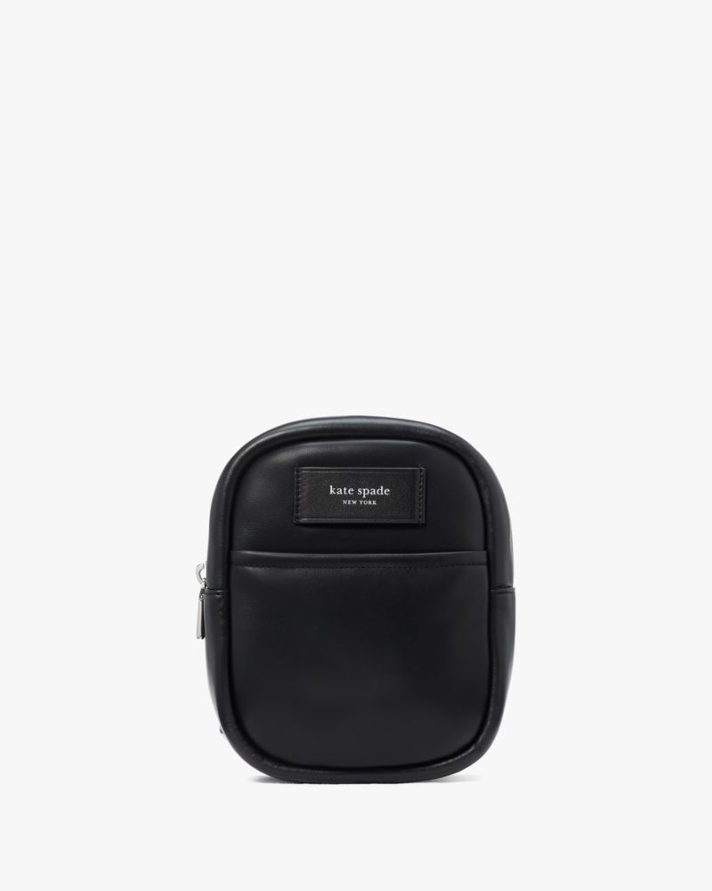 KateSpade Label Small Convertible Crossbody Black