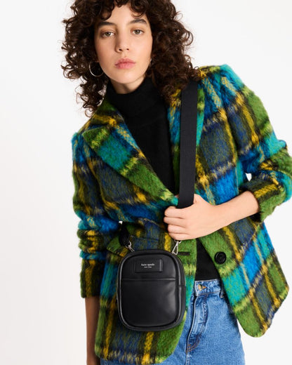 KateSpade Label Small Convertible Crossbody Black