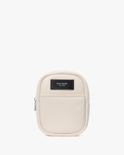 KateSpade Label Small Convertible Crossbody Parchment