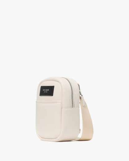 KateSpade Label Small Convertible Crossbody Parchment