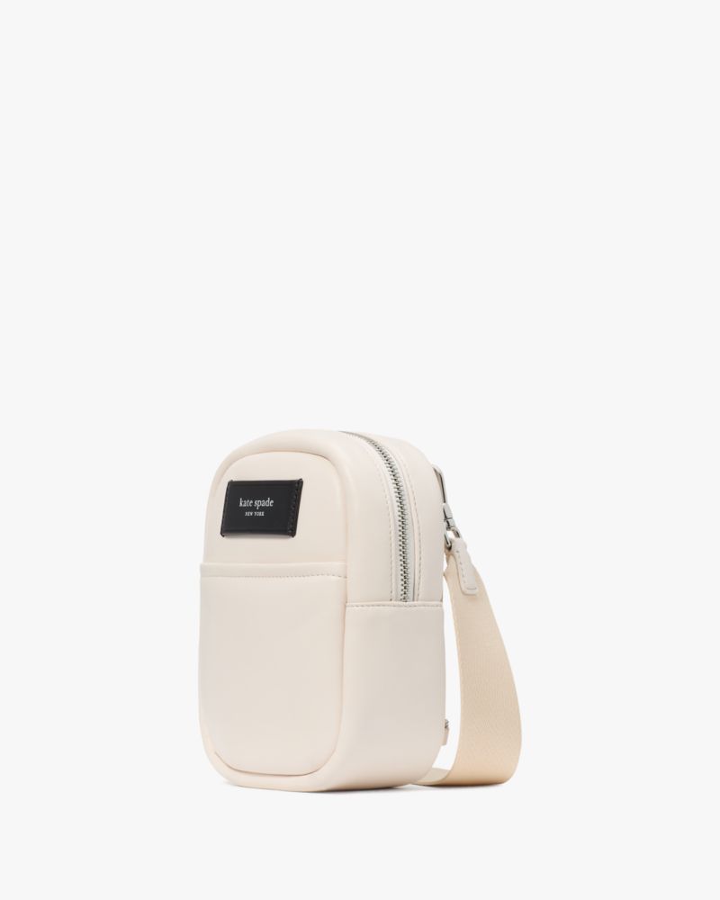 KateSpade Label Small Convertible Crossbody Parchment