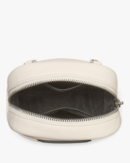 KateSpade Label Small Convertible Crossbody Parchment
