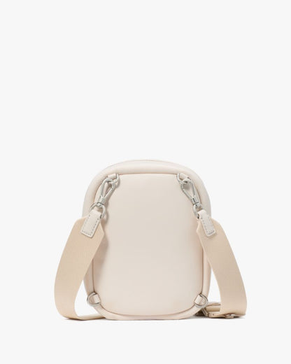 KateSpade Label Small Convertible Crossbody Parchment