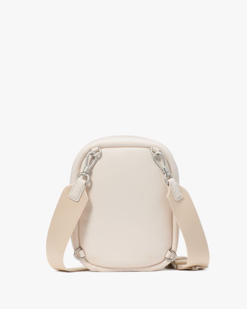 KateSpade Label Small Convertible Crossbody Parchment