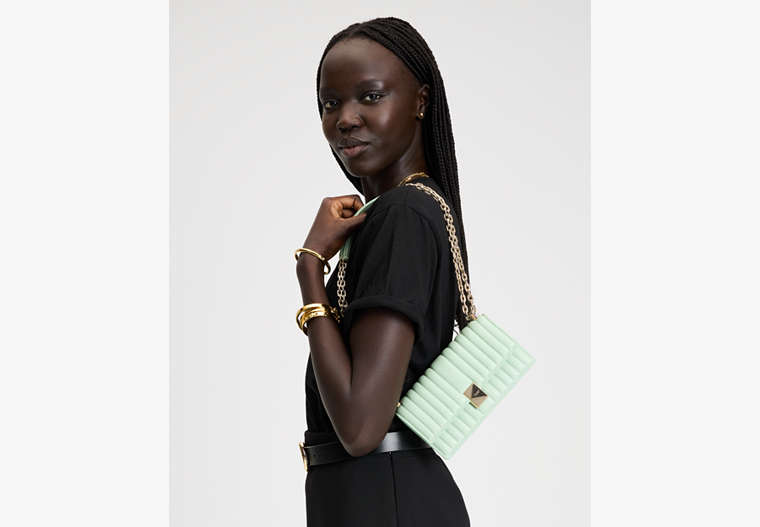 Deco Quilted Mini Flap Chain Crossbody Pistachio Ice Pistachio Ice