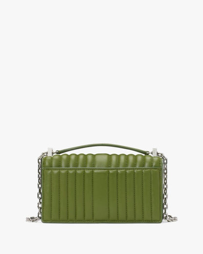 KateSpade Deco Quilted Mini Flap Chain Crossbody Jungle Vine