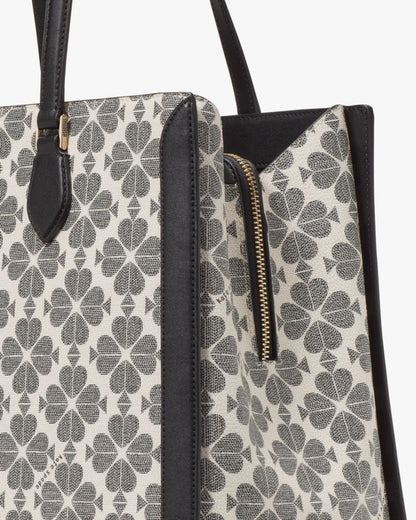 KateSpade Signature Spade Flower East West Large Laptop Tote Black Multi