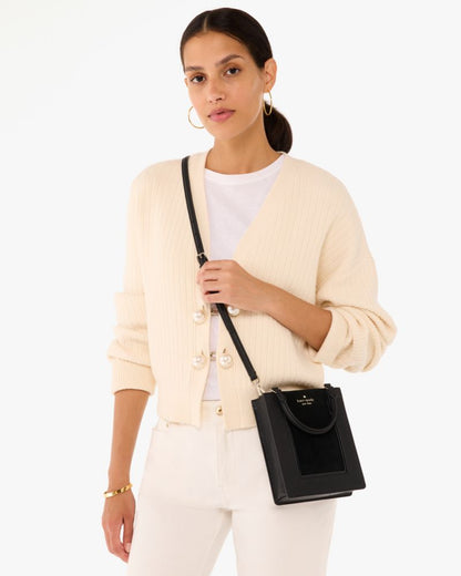 KateSpade Lena Suede Mini Tote Black Multi