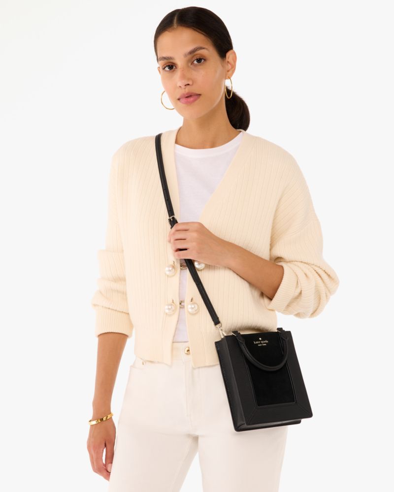 KateSpade Lena Suede Mini Tote Black Multi