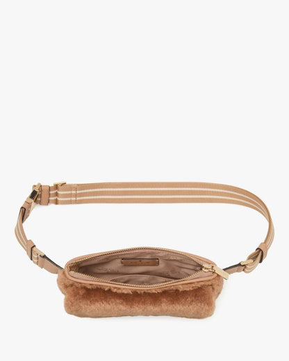 KateSpade Rosie Faux Fur Belt Bag Light Fawn