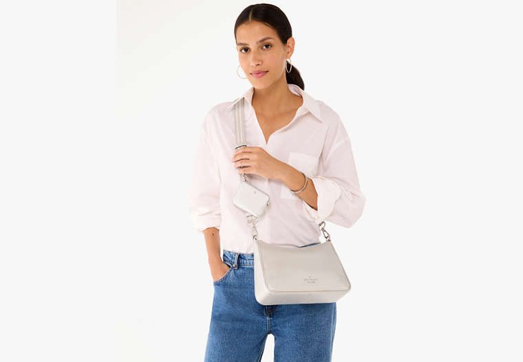 Rosie Metallic Medium Shoulder Bag Deco Silver Deco Silver