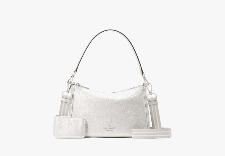 Rosie Metallic Medium Shoulder Bag Deco Silver Deco Silver
