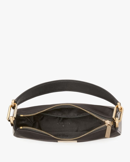 KateSpade Nina Satin Shoulder Bag Black
