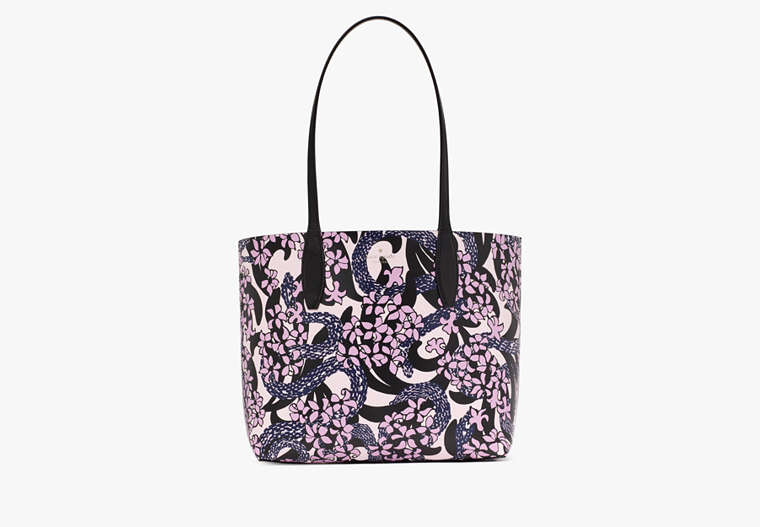 Snake Garden Printed Reversible Tote Pink Multi Pink Multi