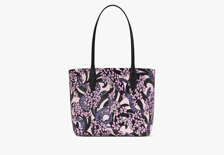 Snake Garden Printed Reversible Tote Pink Multi Pink Multi