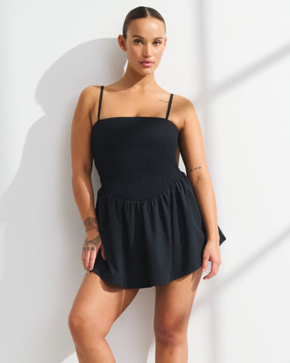 Abercrombie YPB motionTEK Smocked Mini Dress