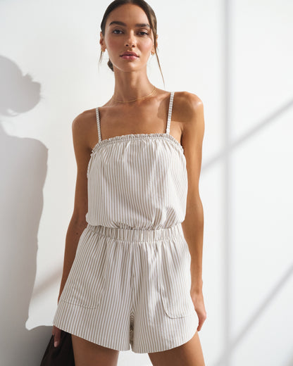 Abercrombie YPB On The Go Seersucker Romper