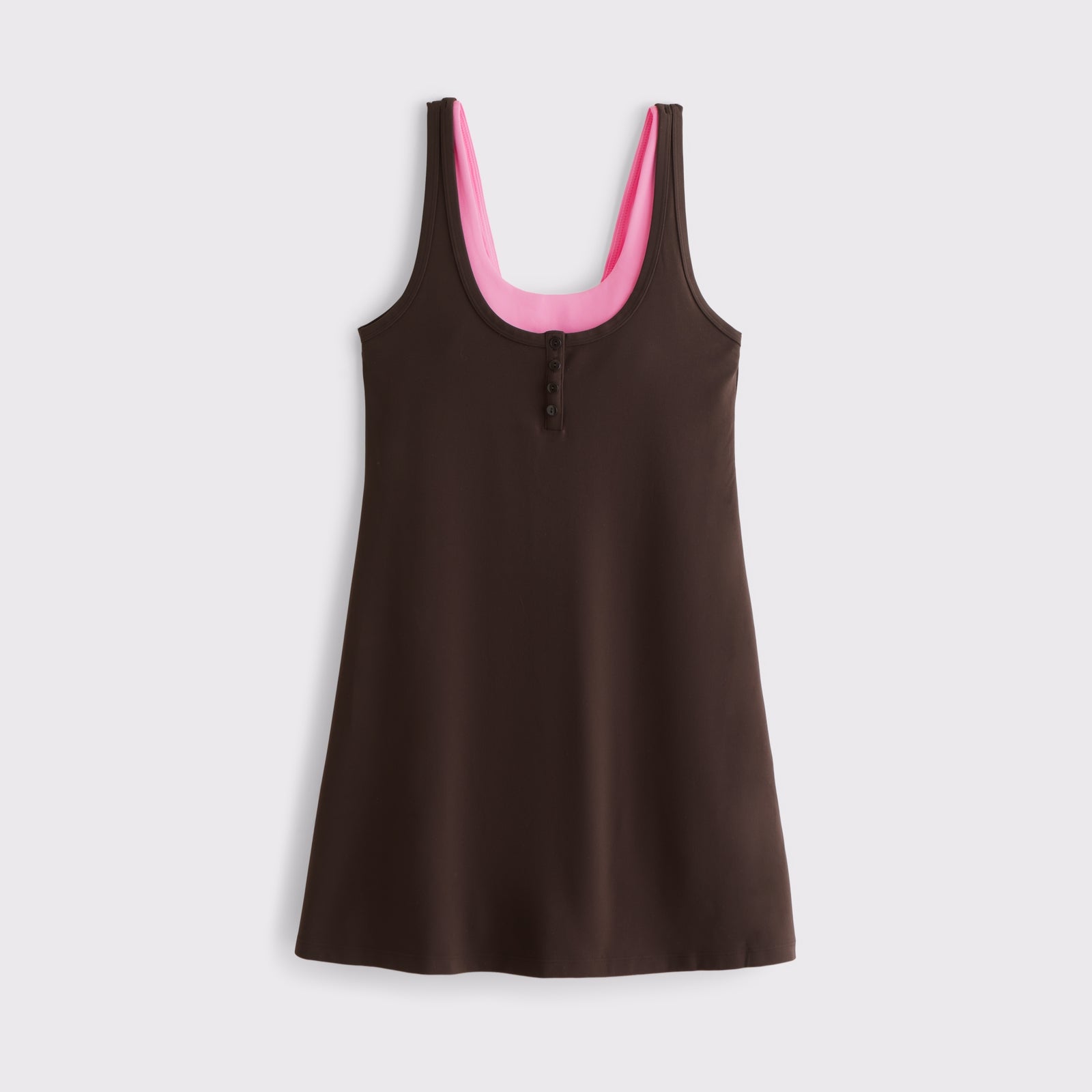 Abercrombie YPB studioFLEX Double-Layered Henley Dress
