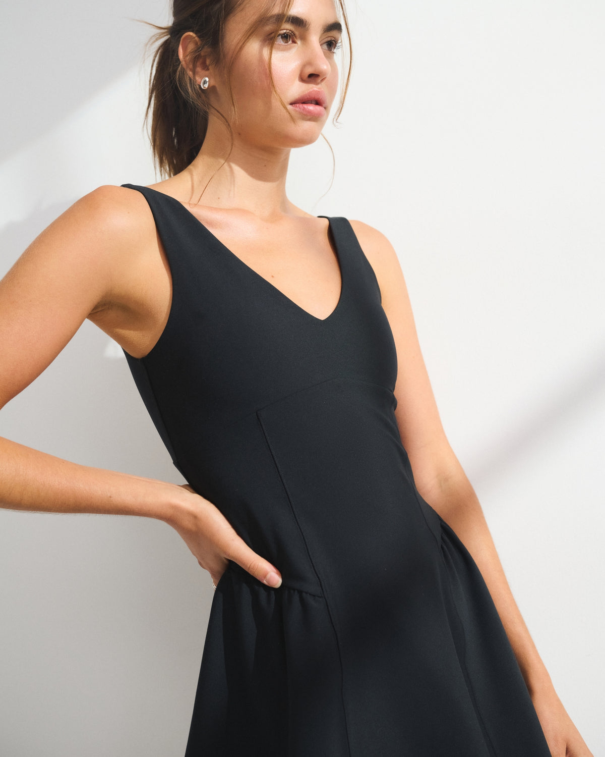Abercrombie YPB sculptLUX V-Neck Flirty Mini Dress