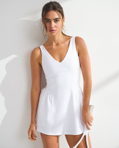 Abercrombie YPB sculptLUX V-Neck Flirty Mini Dress