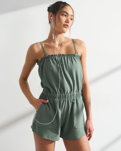 Abercrombie YPB On The Go Seersucker Romper