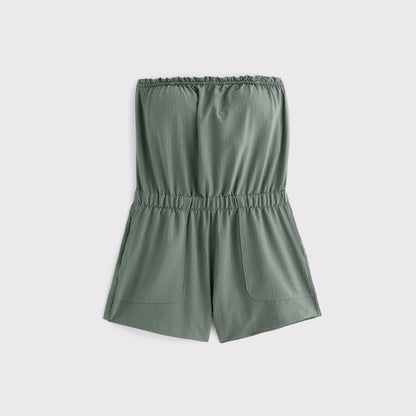 Abercrombie YPB On The Go Seersucker Romper