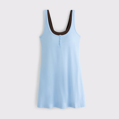 Abercrombie YPB studioFLEX Double-Layered Henley Dress