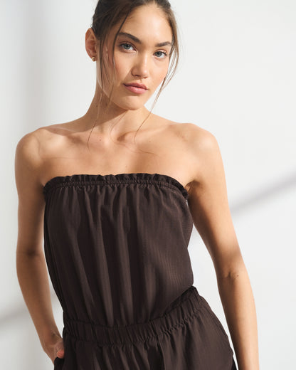 Abercrombie YPB On The Go Seersucker Romper