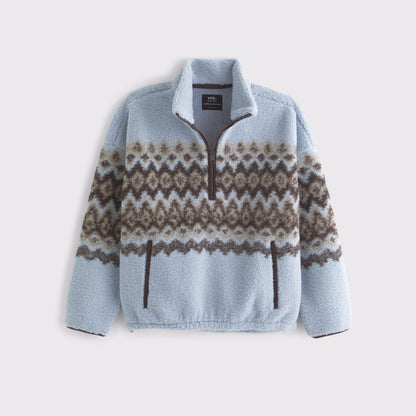 Abercrombie YPB On The Go Sherpa Half-Zip Sweatshirt