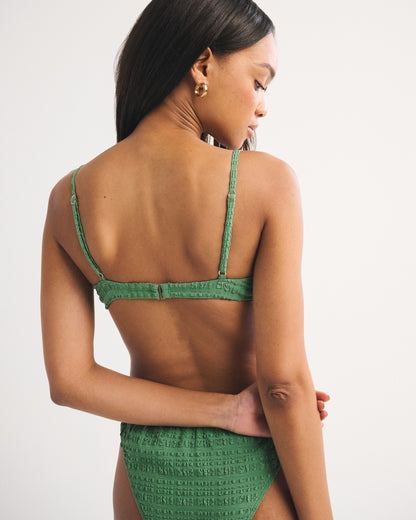 Abercrombie Gingham Ruffle Underwire Bikini Top