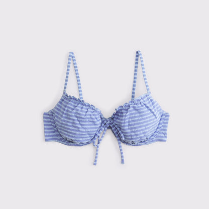 Abercrombie Gingham Ruffle Underwire Bikini Top