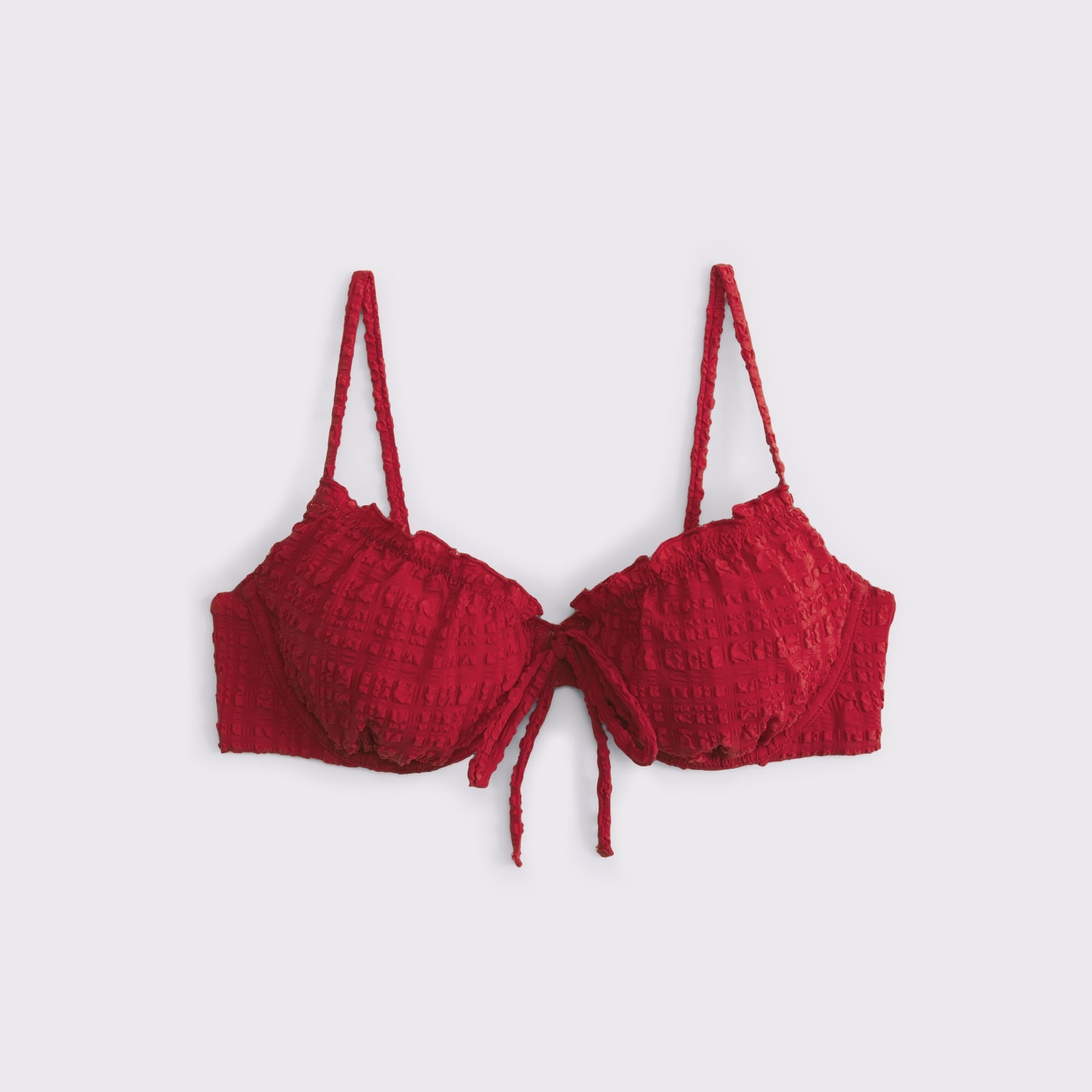 Abercrombie Gingham Ruffle Underwire Bikini Top