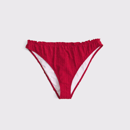 Abercrombie Mid Rise  Gingham Moderate Bikini Bottom