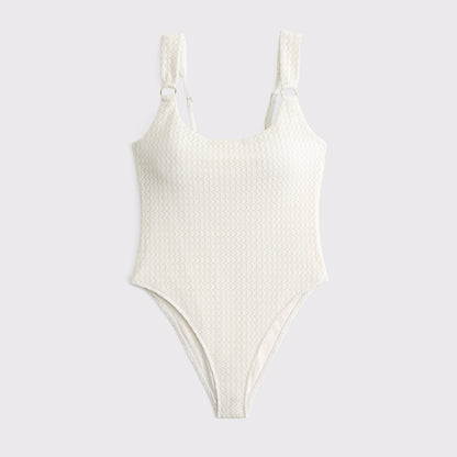 Abercrombie Crochet-Style Scoop Neck One Piece Swimsuit